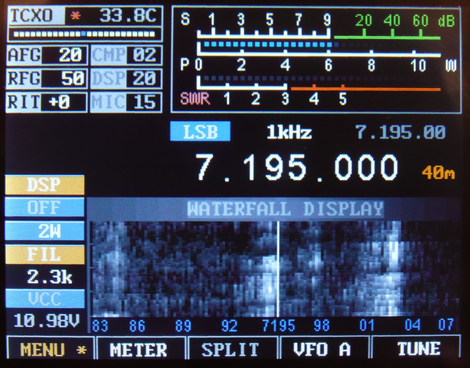 KA7OEI's blog Adding a waterfall display to the mcHF transceiver
