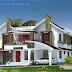 Modern house elevation from Kasaragod, Kerala