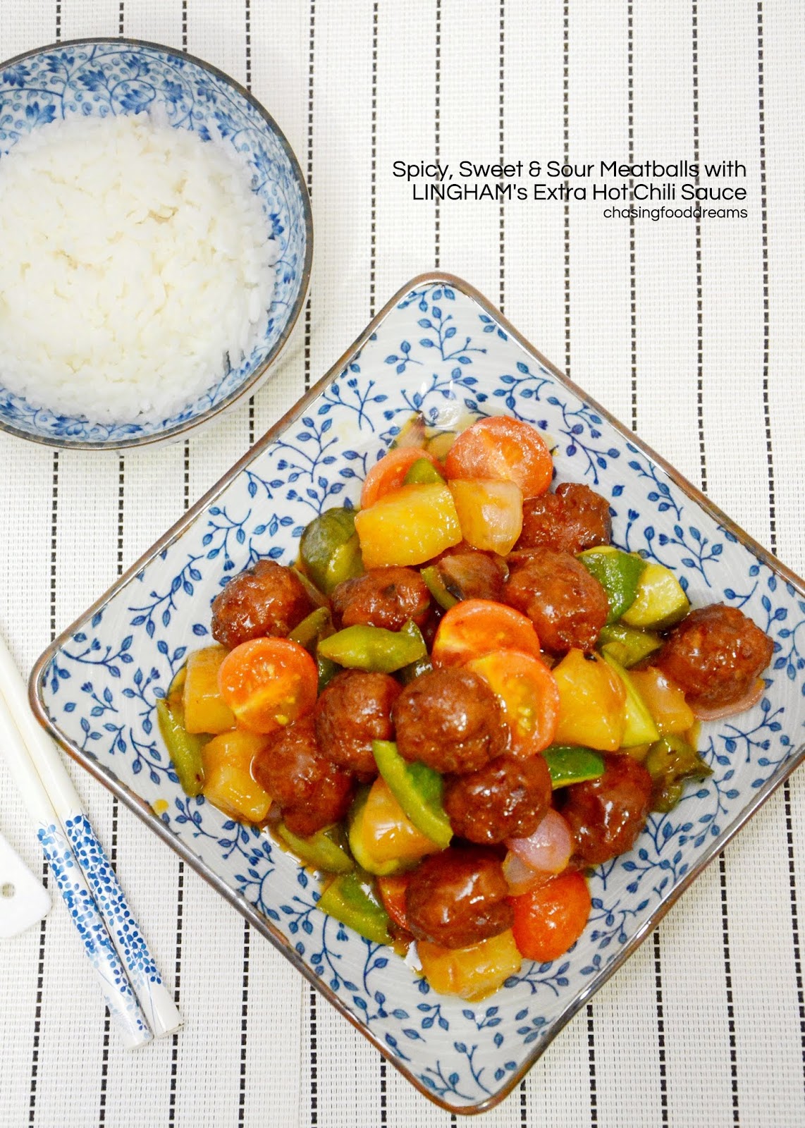 CHASING FOOD DREAMS: Recipe: Spicy, Sweet & Sour Meatballs with Lingham