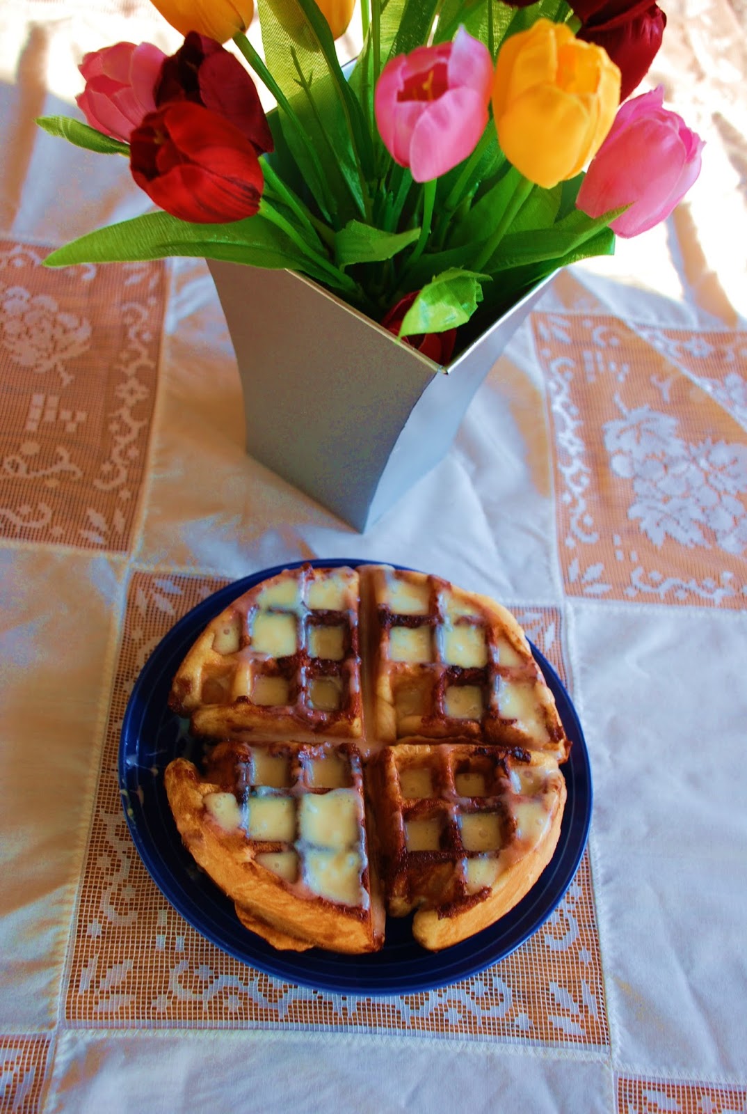 Hackleman's Happenings Waffle Iron Cinnamon Rolls