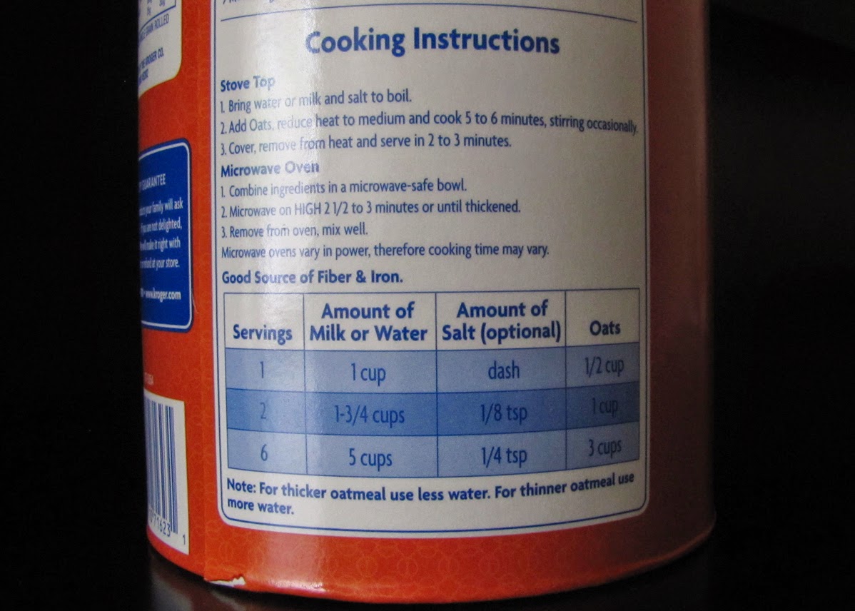 Smells Like Food in Here Ralph's Old Fashioned Oats