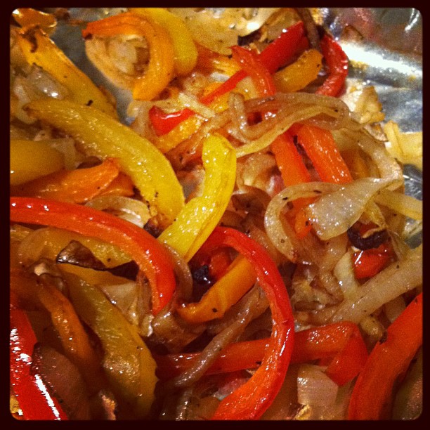 Laurie's Cravings Roasted Balsamic Peppers and Onions