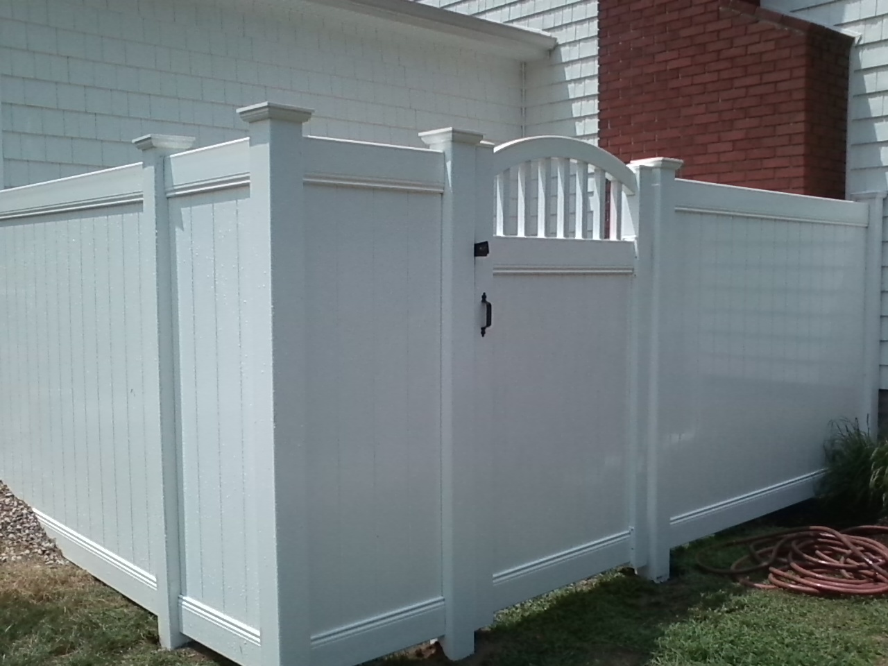 Complete Home Remodeling and Construction 8569566425 White Vinyl Privacy tongue and grove