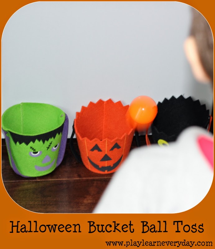 Halloween Bucket Ball Toss Play and Learn Every Day