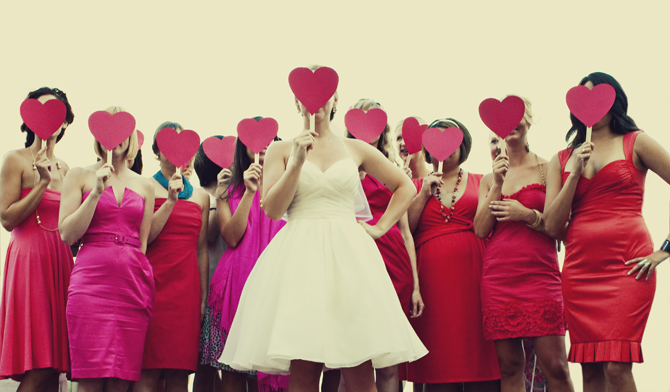 bridesmaid red