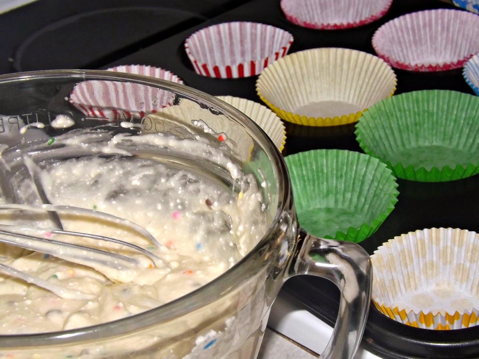 FoodThoughtsOfaChefWannabe Melting Candle Confetti Cupcakes!