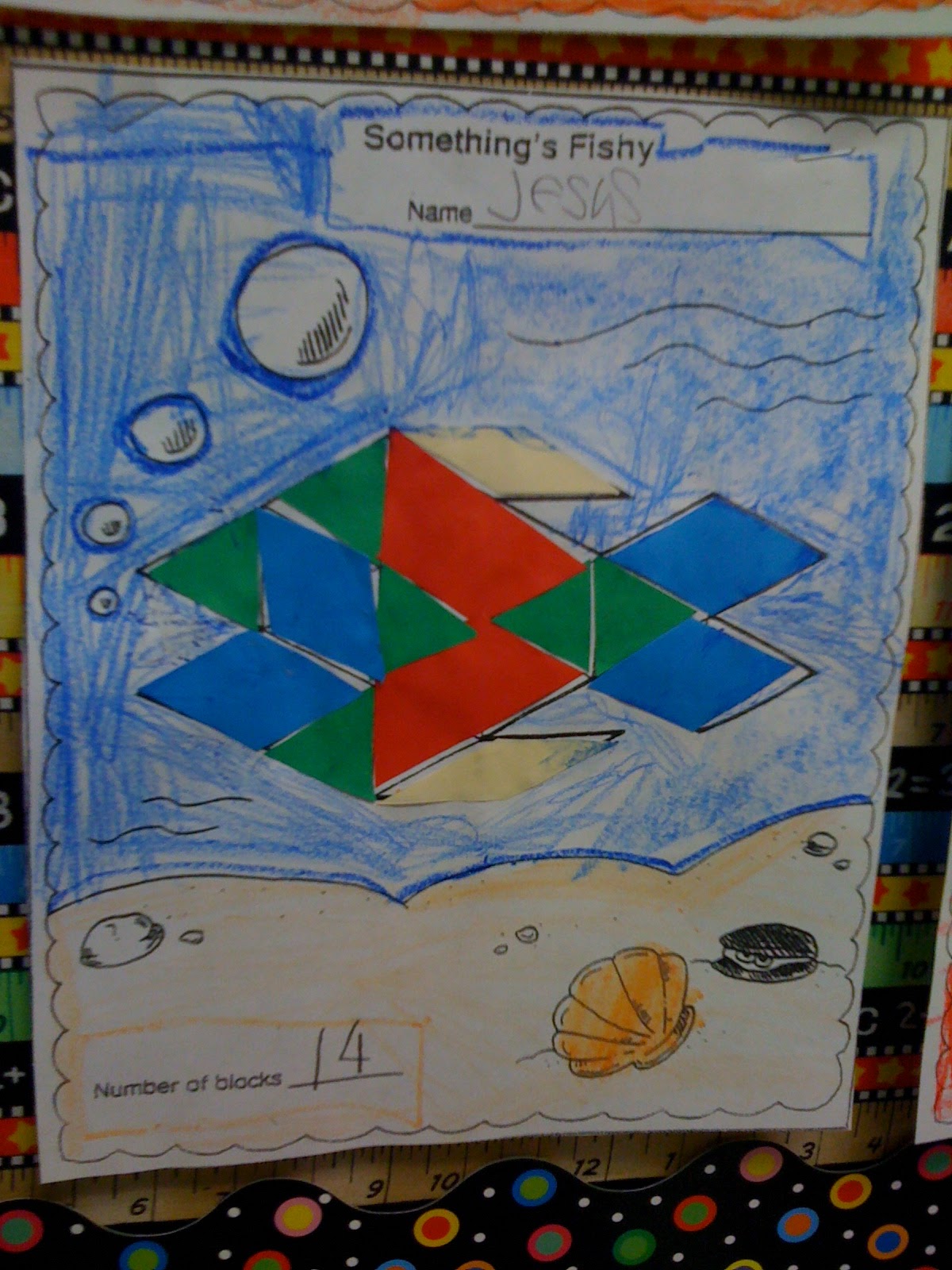 Blackboard An Elementary Education Blog Pattern Block Fish