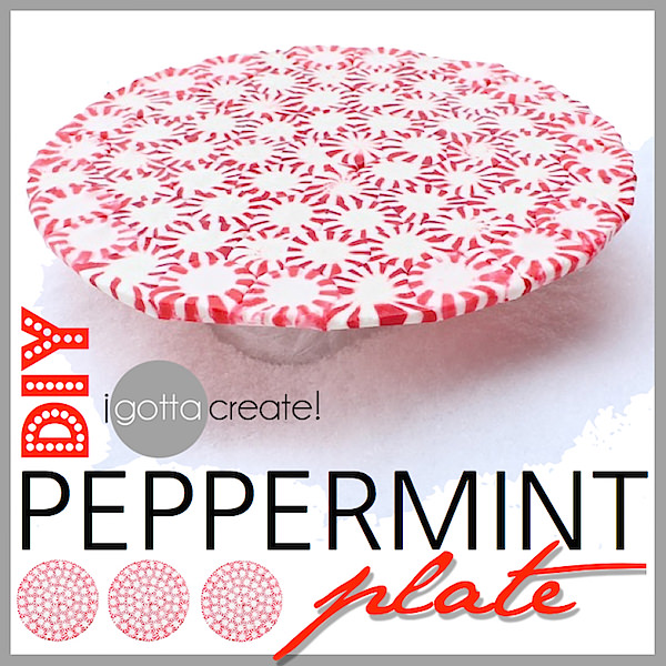 The best #Peppermint plate tutorial at I Gotta Create!