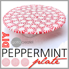 Make an edible plate out of starlight #peppermints! | peppermint platter tutorial at I Gotta Create!