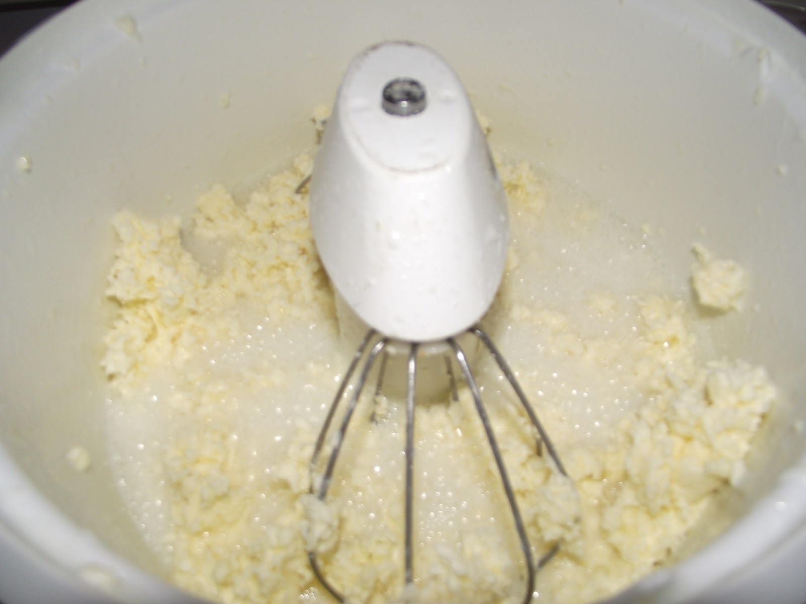 Country Mom at Home Making Butter With a Mixer