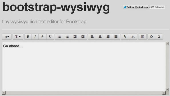 Bootstrap WYSIWYG editor