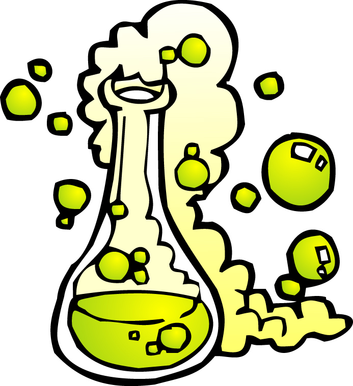Cartoon Chemistry Bottle