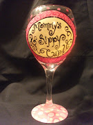 Hand Painted Wine Glass
