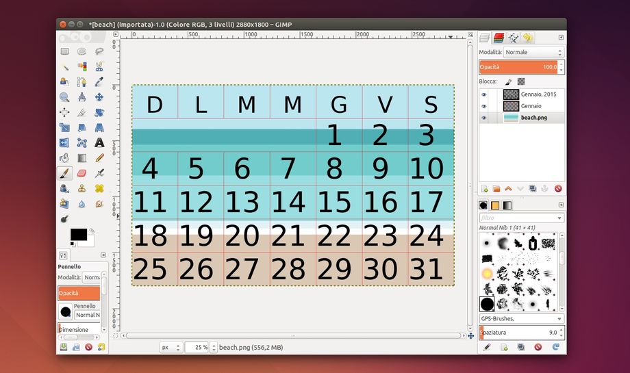 GIMP Calendar