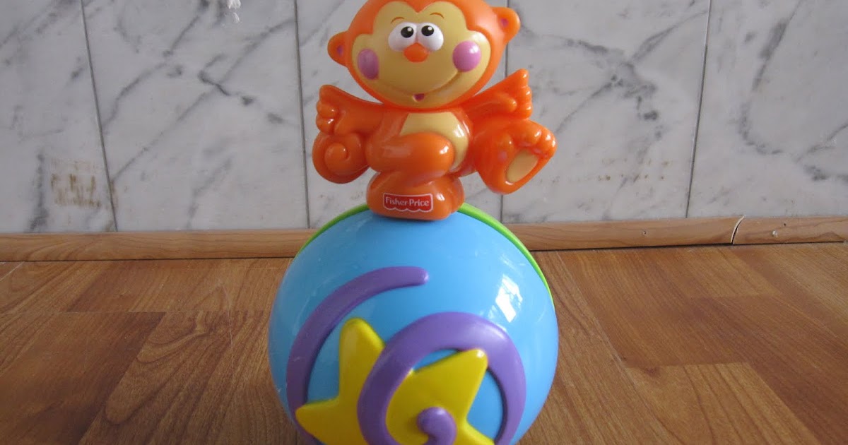 MOVING SALE - BABY GEAR/TOYS: FISHER PRICE CRAWL ALONG MUSICAL BALL - $8