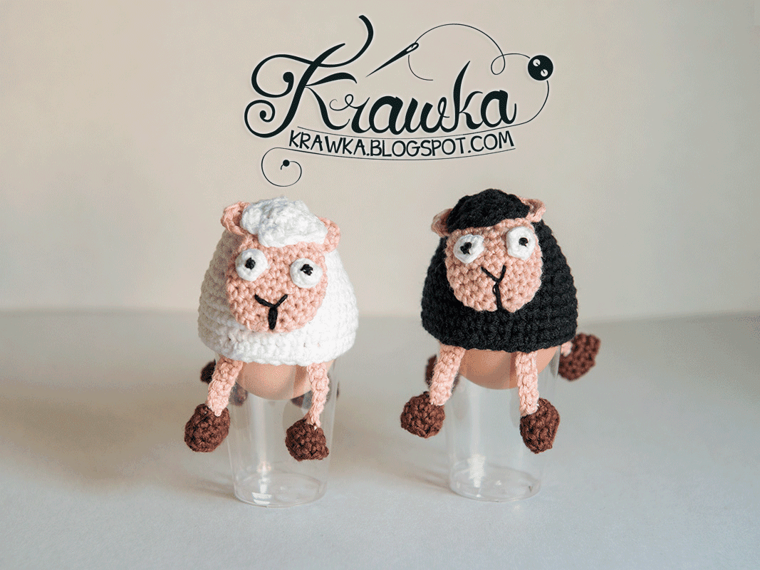 Krawka: Sheep - Easter egg cozies - Free Pattern to make it yourself