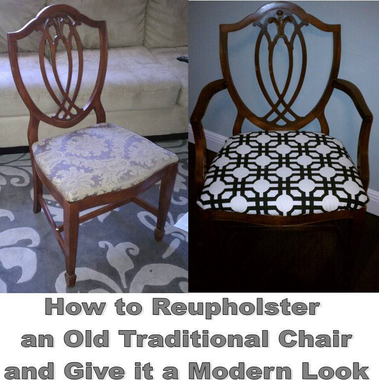 Nadia's DIY Projects How to Reupholster an Old Traditional Chair and