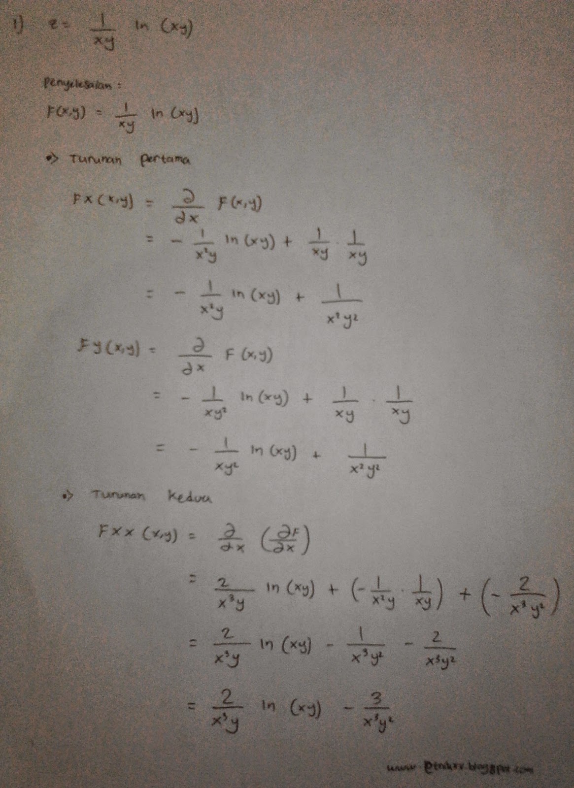 Kumpulan Contoh Soal Contoh Soal Turunan Parsial