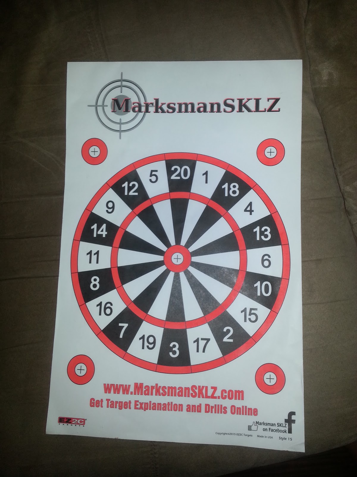 Cassie's Ramblings High Visibility Dartboard Shooting Targets