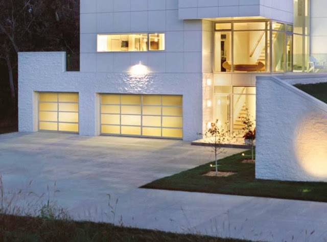 modern glass garage door picture