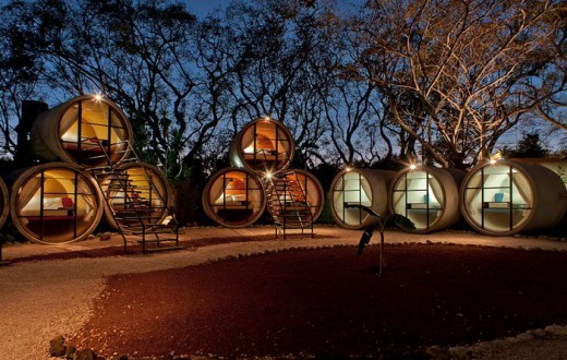 Unusual Tubo Hotel in Tepoztlan, Mexico