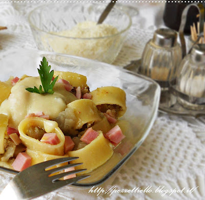 Pasta calamarata ai finocchi in crema di gorgonzola