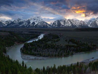 Snake River, Wyoming, before the Grand Tetons