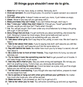 Things girls do guys love