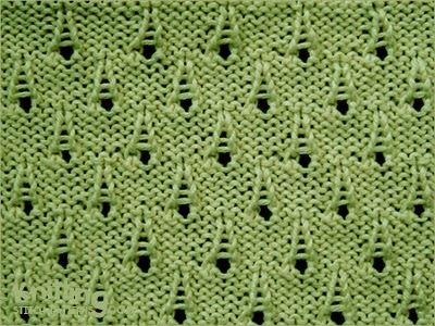 Raindrop knitting stitch