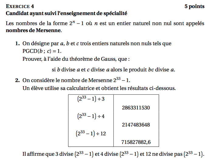 Pierre Carrée Un nouveau nombre de Mersenne