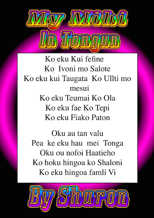 Sharon : My mihi in Tongan