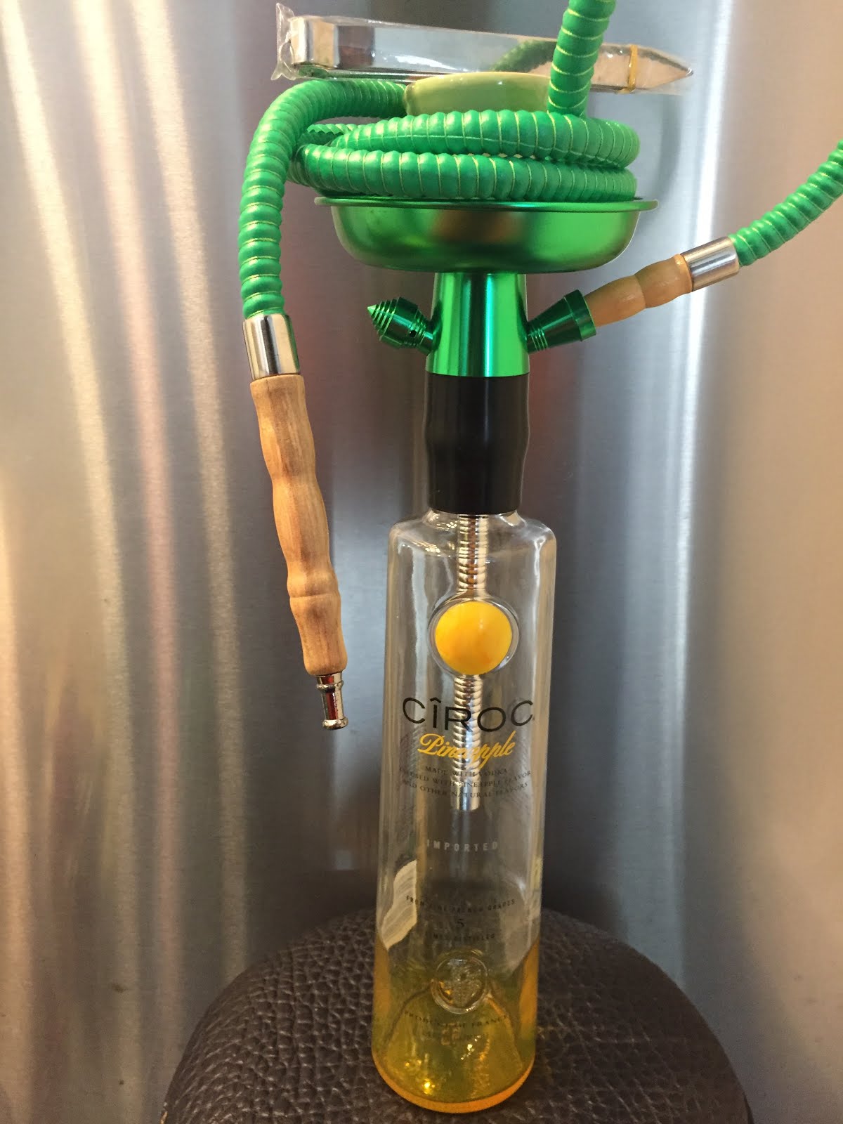 liquor bottle hookah