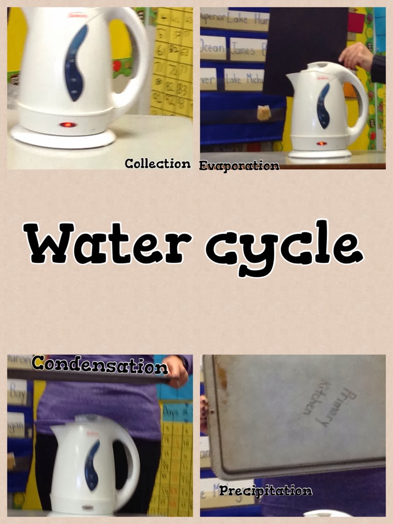 water cycle simulation in grades 2&3 Mathematics and Science in SD38