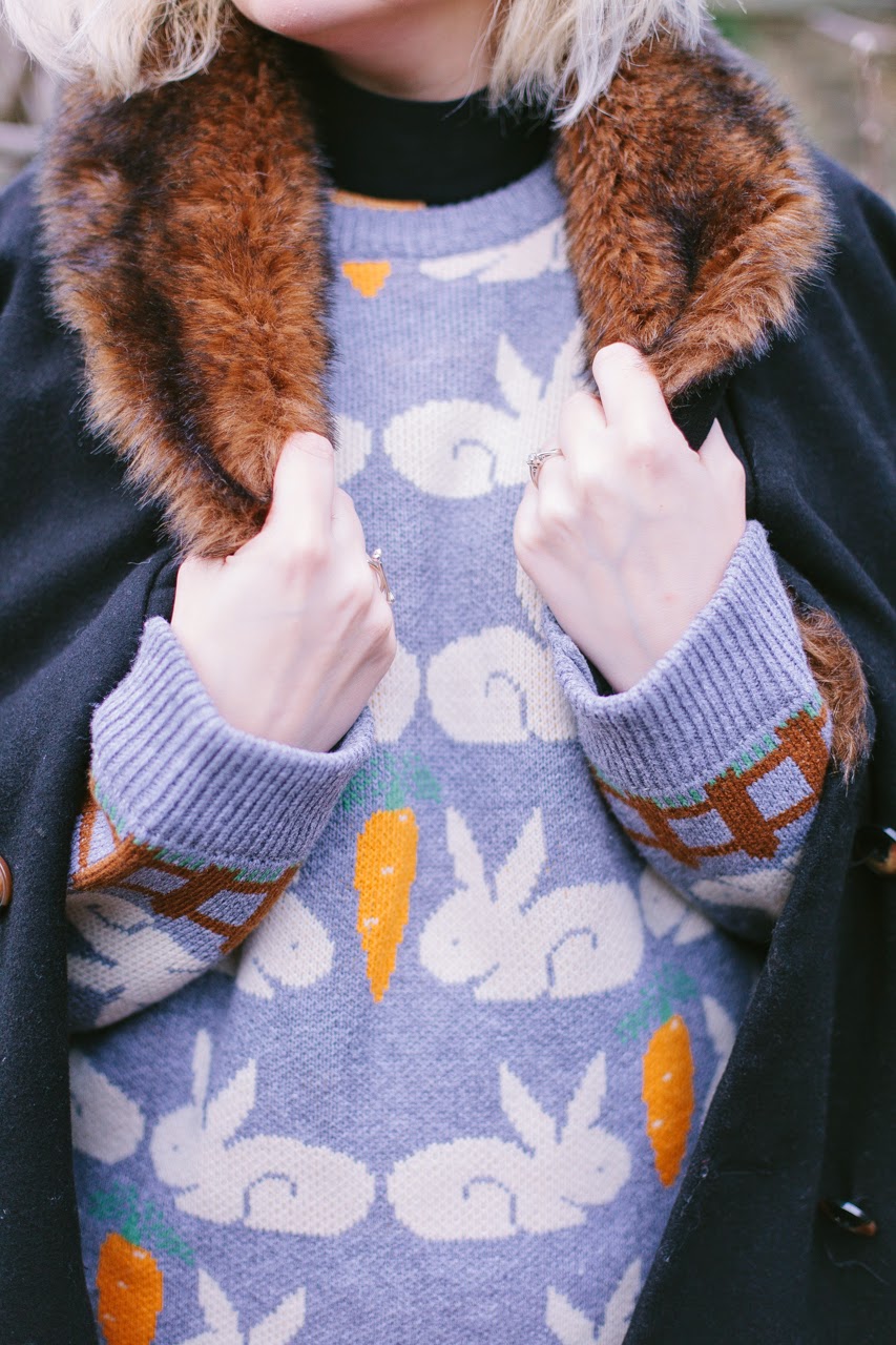 Fashion Coat Layering Scottish style, winter, fur, knitwear, Harris Tweed, The White Pepper, style, fashion blogger, bunnies