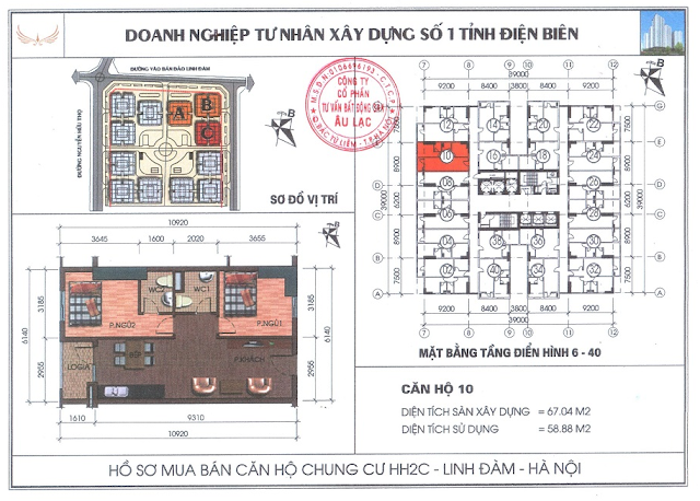 thiết kế căn hộ 10 HH2C Linh Đàm