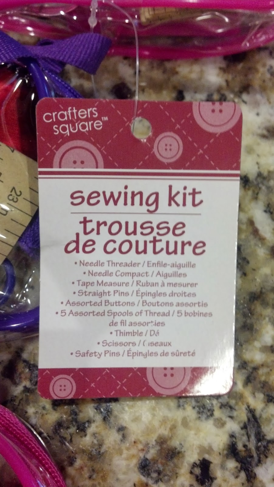 Sewing Kit at Dollar Tree for 1