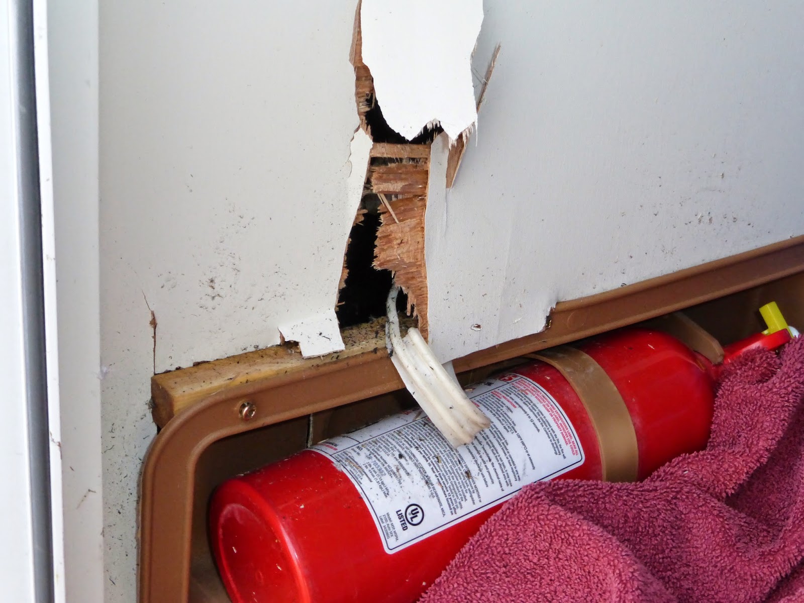 Damage from tire blowout PopUpPortal