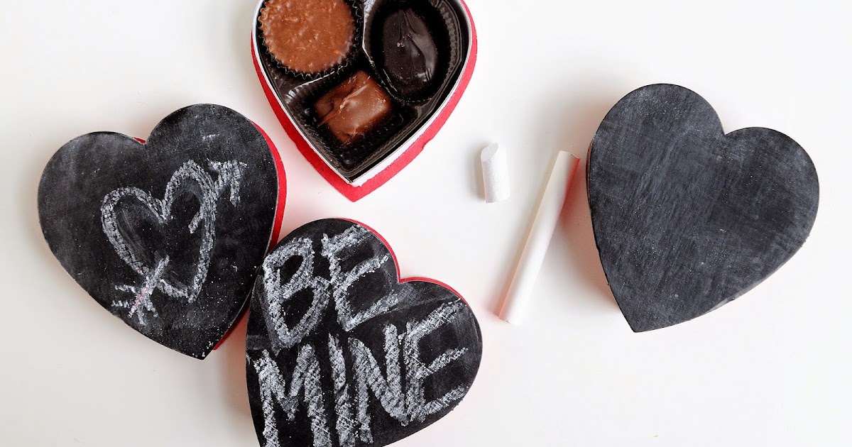 diy chalkboard valentine candy boxes
