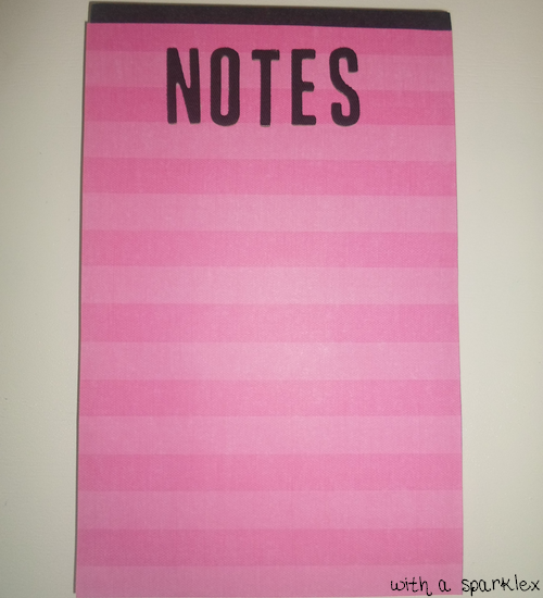 With a Sparkle Quick and Pretty Notepad Makeover