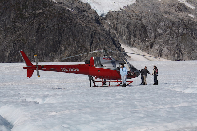 Disembarking the Helicopter