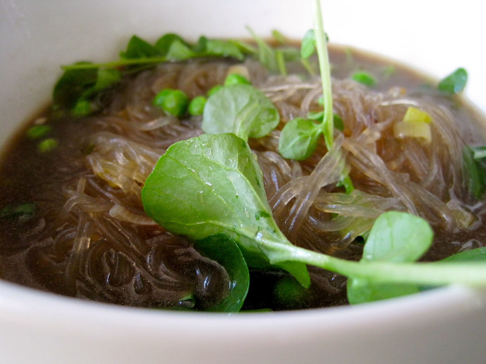 Glass Noodle Soup with Watercress and Peas Real Convenience Food
