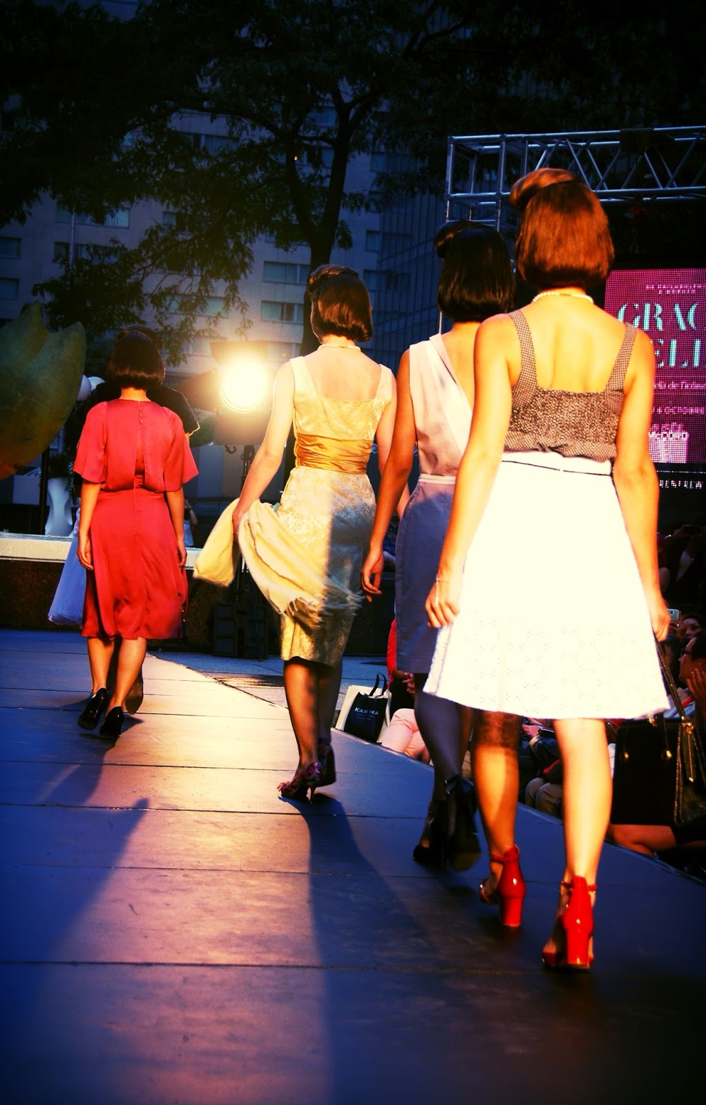 retro vintage fashion show runway catwalk festival mode design Montreal Grace Kelly 