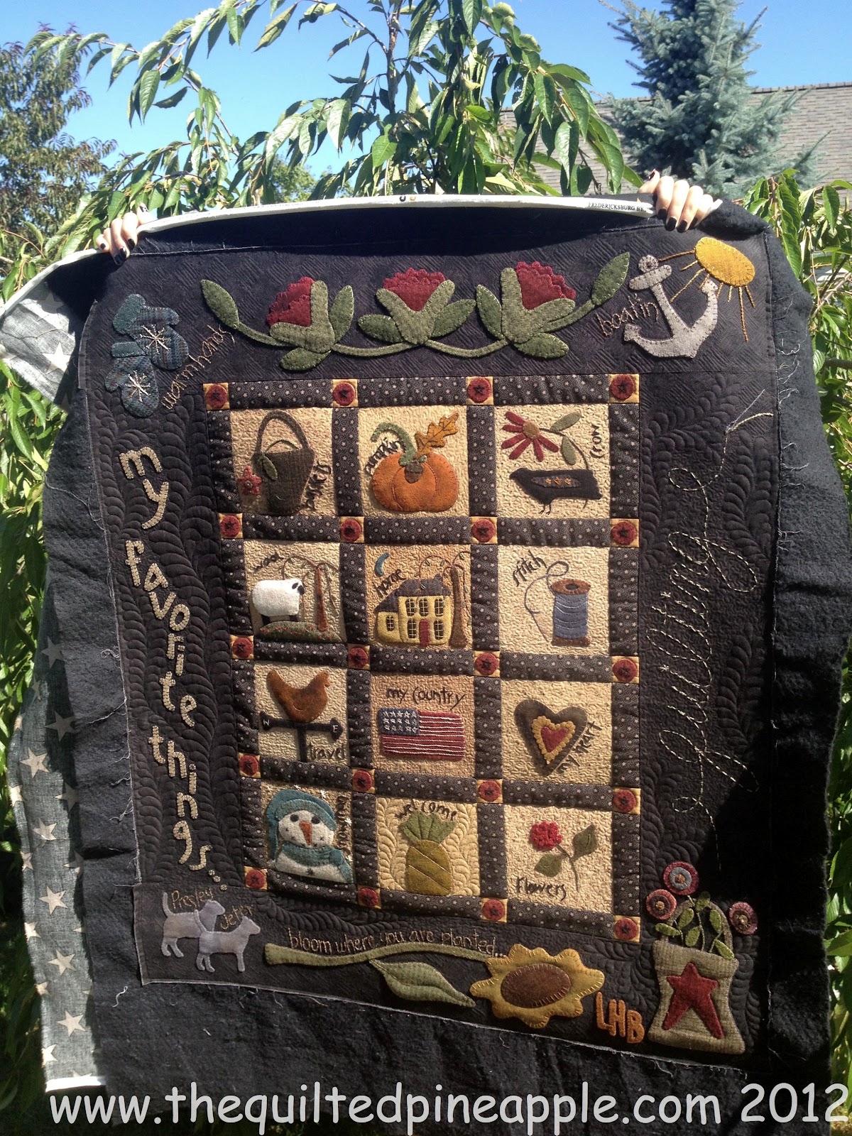 THE QUILTED PINEAPPLE: Primitive Gatherings Summer Freebie - Quilted