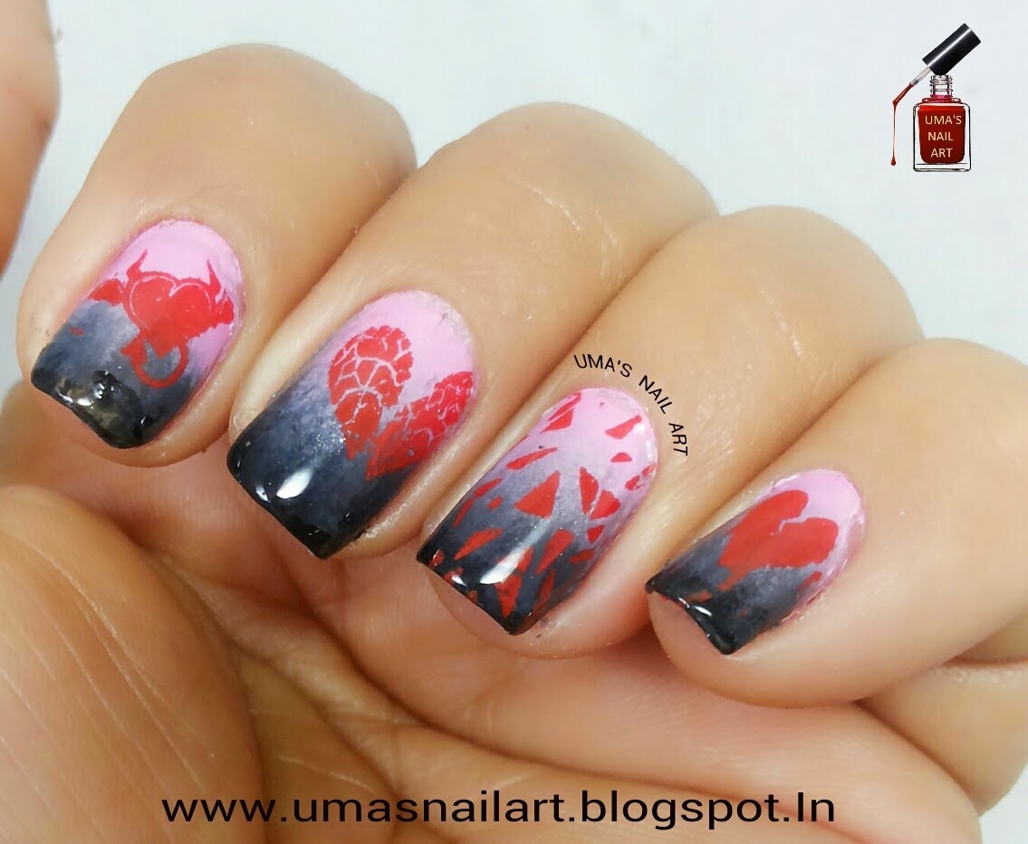 Anti-Valentine's Day Middle Finger Nail Art - wide 9