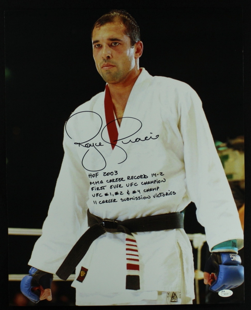 Royce Gracie autographied photo STRENGTH FIGHTER