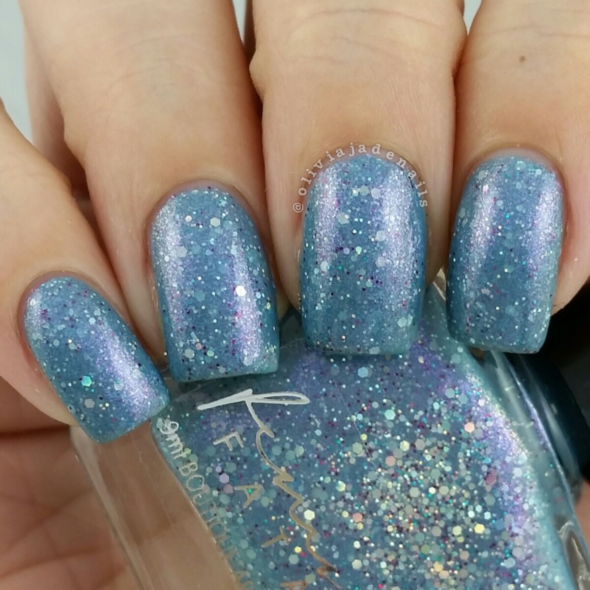 Femme Fatale Cosmetics Pixie Light swatched by Olivia Jade Nails