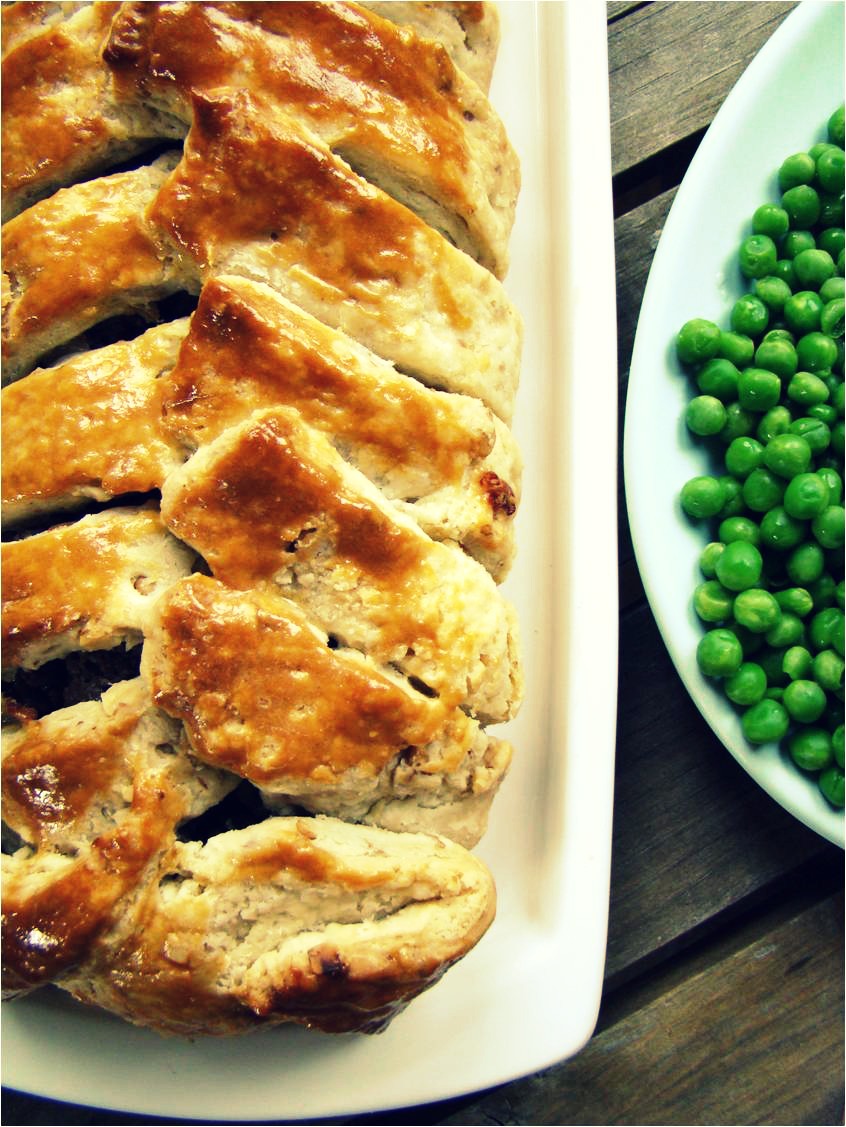 Spiced beef pie with walnut pastry