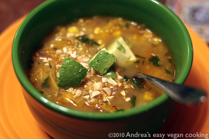 Andrea's Easy Vegan Cooking Mushroomgarlickale soup etc.