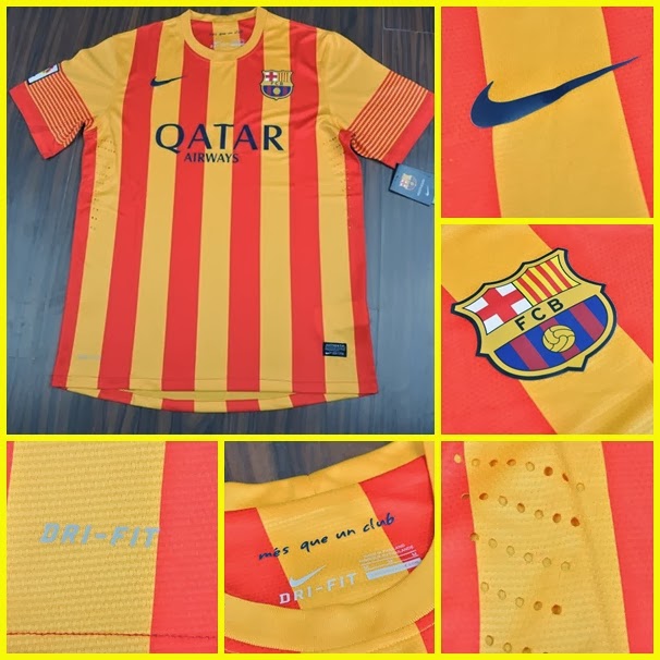 Kostum Tandang Barcelona Terbaru 2014 Kostum Tandang Barcelona Terbaru 2014