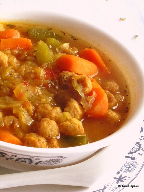 Soy Chunks - Vegetable Soup